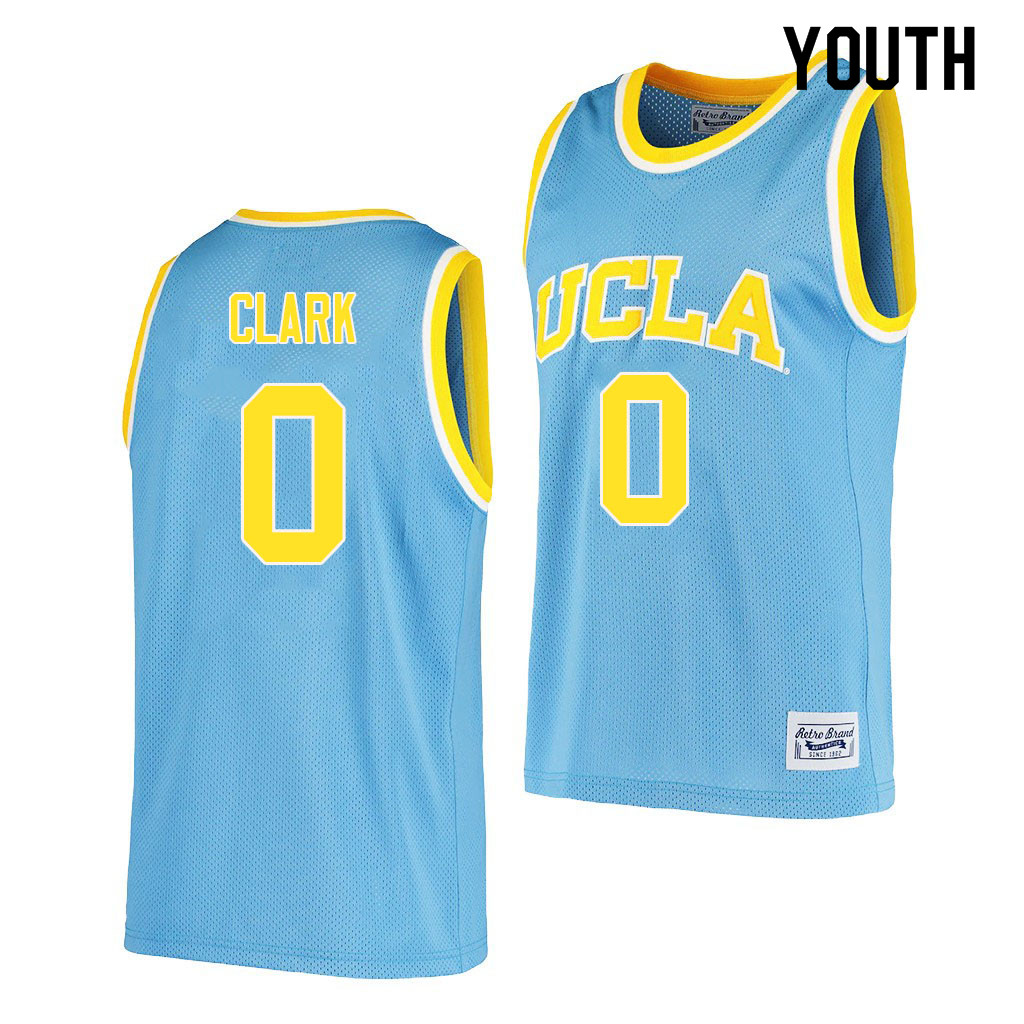 Youth #0 Jaylen Clark UCLA Bruins College Jerseys Sale-Retro Blue - Click Image to Close